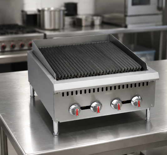 Heavy Duty Gas Radiant Charbroiler Countertop Stainless Steel Grill
