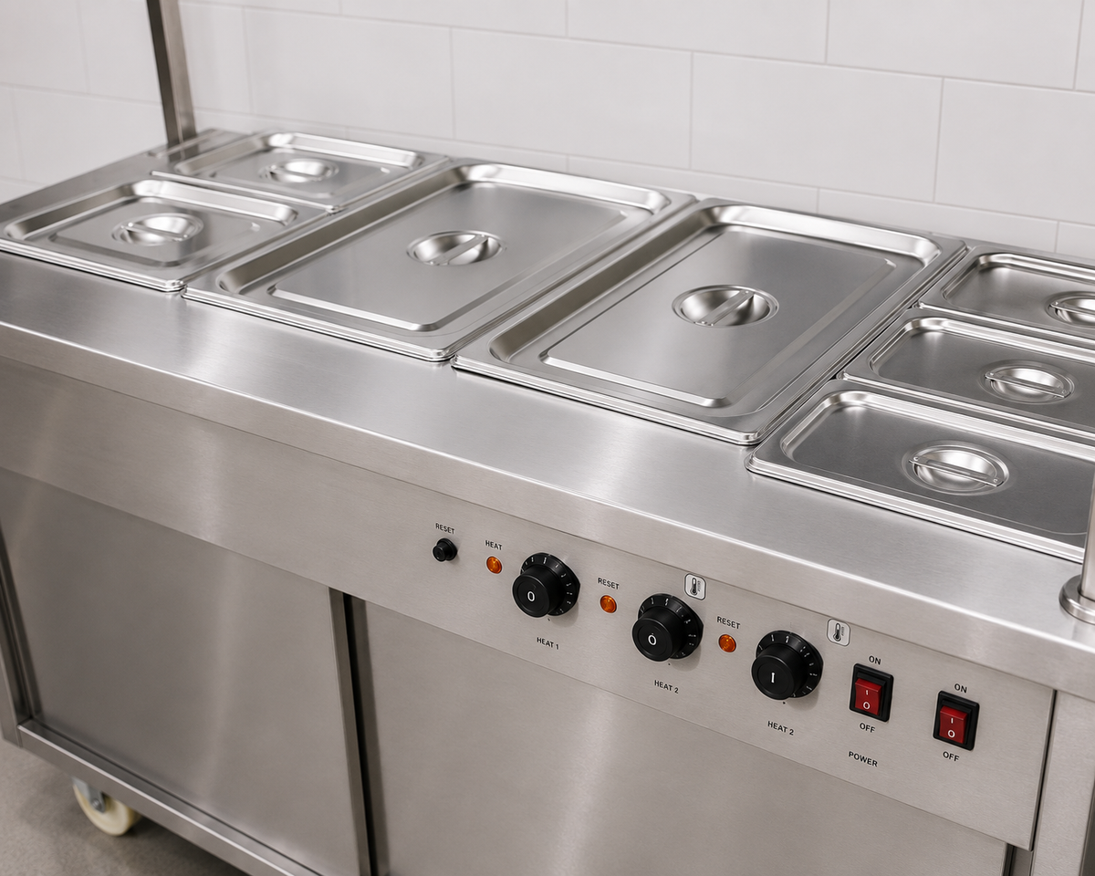 Commercial Food Warmer Cart with Heated Gantry