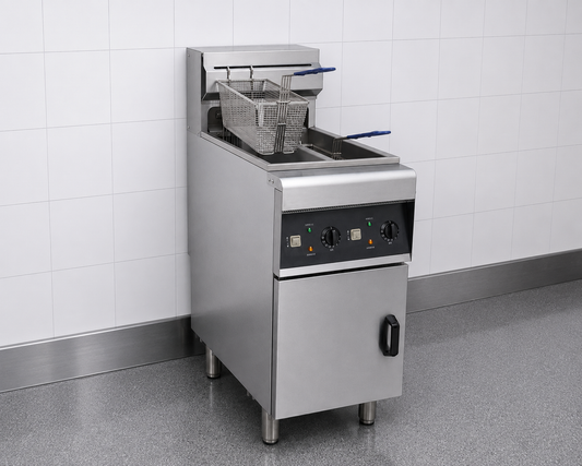 Hamoki Commercial Twin Tank Electric Fryer 20L Single Phase