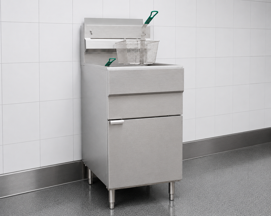 Hamoki GF150 Commercial 5 Burner Gas Fryer with Twin Baskets
