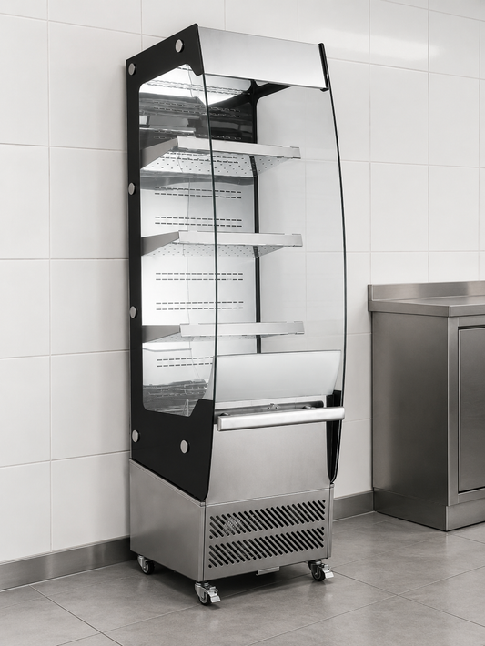 Refrigerated Grab & Go Display Cooler | Commercial Open Display Fridge 220L