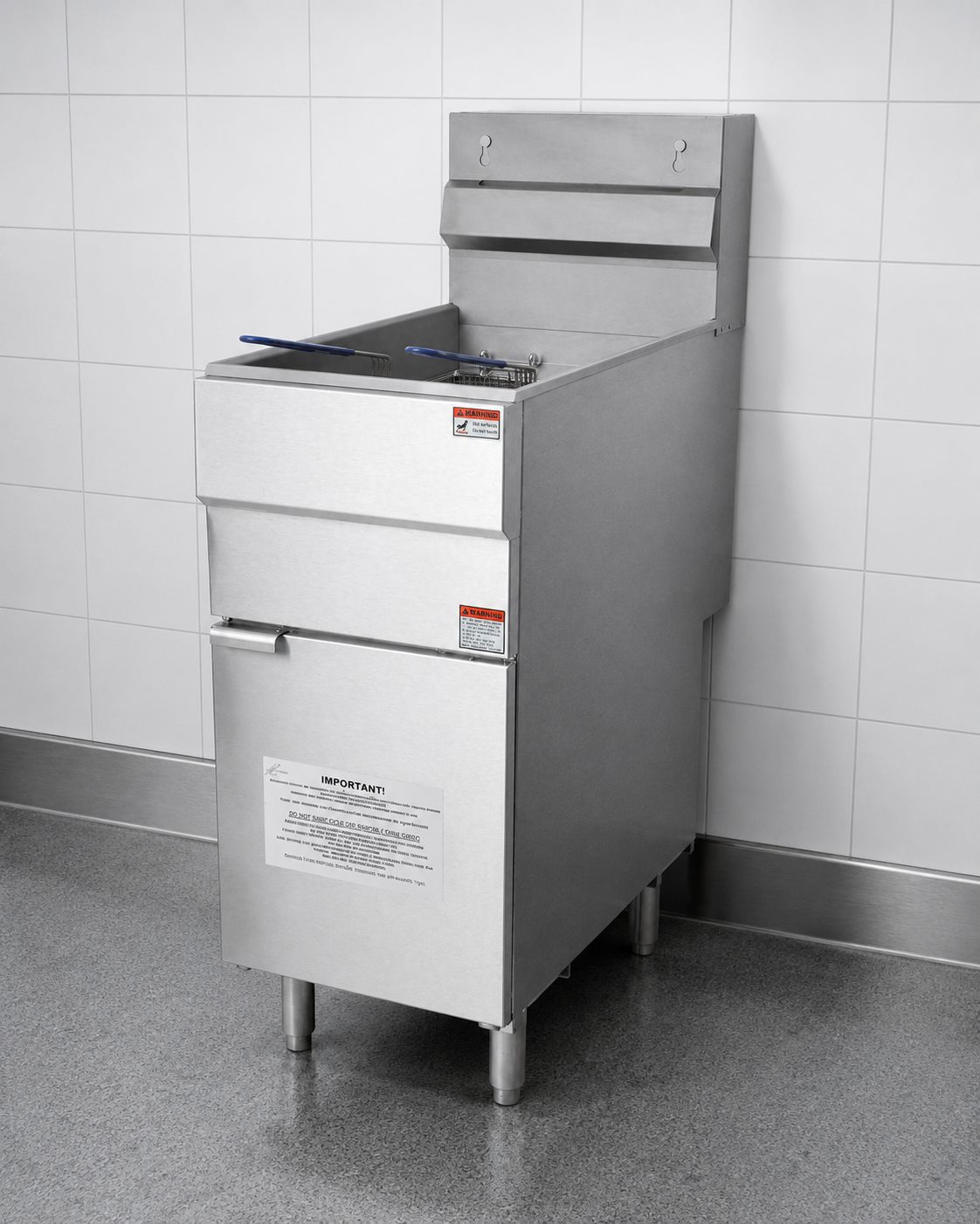 Hamoki GF120 Commercial 4 Burner Gas Fryer with Twin Baskets