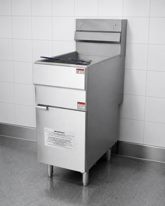 Hamoki GF120 Commercial 4 Burner Gas Fryer with Twin Baskets