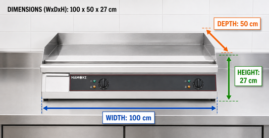 Commercial Electric Countertop Chrome Plated Flat Griddle