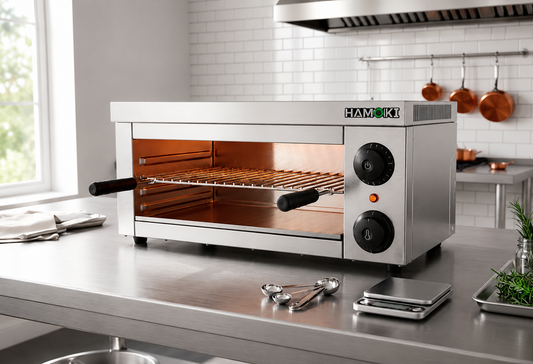 Electric Salamander Grill ES-2000 Countertop Stainless Steel Cheese Melter