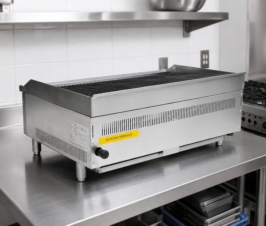 Gas Countertop Charbroiler Triple Control Heavy Duty Stainless Steel Grill