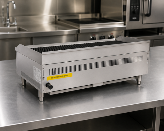 Gas Countertop Charbroiler Quad Control Heavy Duty Stainless Steel Grill