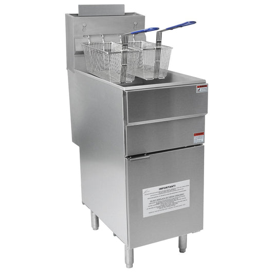 101061 - GF90 3 Burner Single Tank Gas Fryer with Twin Baskets