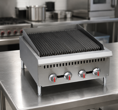 Heavy Duty Gas Radiant Charbroiler Countertop Stainless Steel Grill
