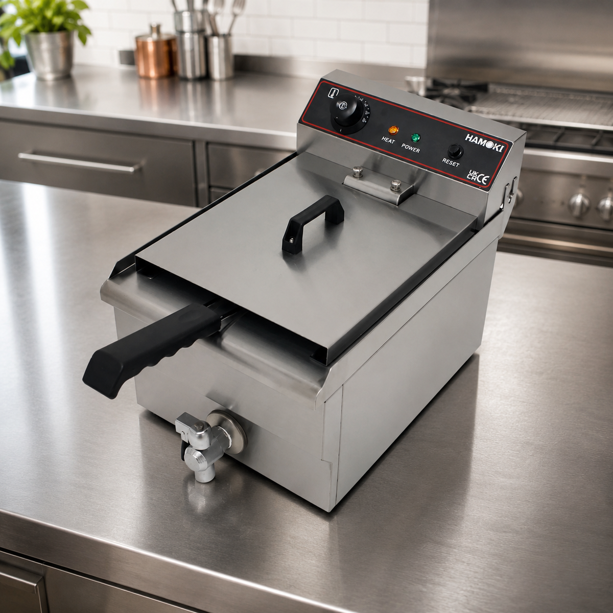 Commercial Countertop Electric Fryer 9.5 Litre with Drain Tap