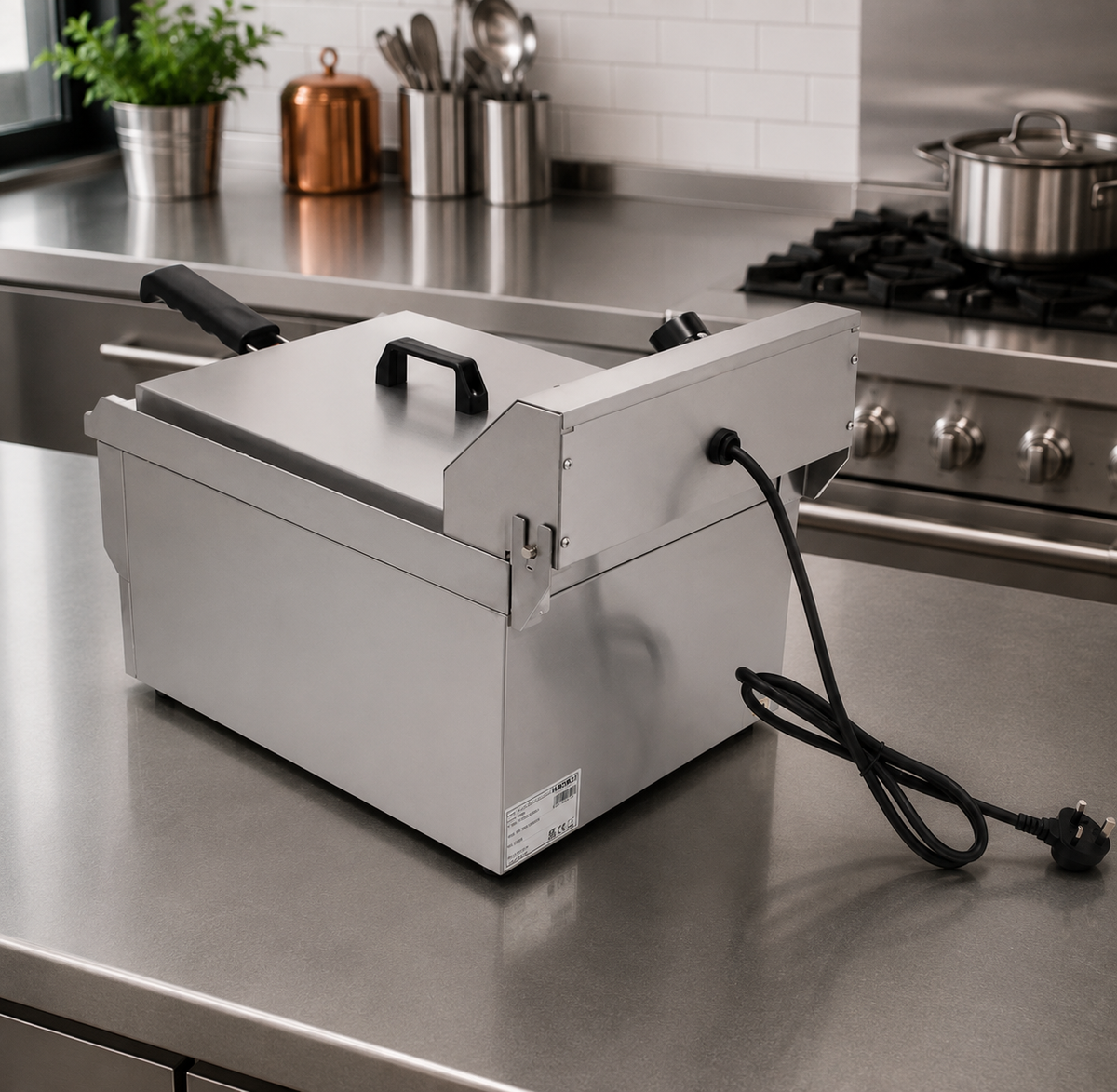 Hamoki Commercial Countertop Electric Fryer 11.5 Litre with Drain Tap