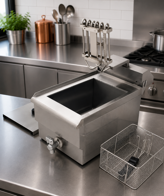 Hamoki Commercial Countertop Electric Fryer 11.5 Litre with Drain Tap