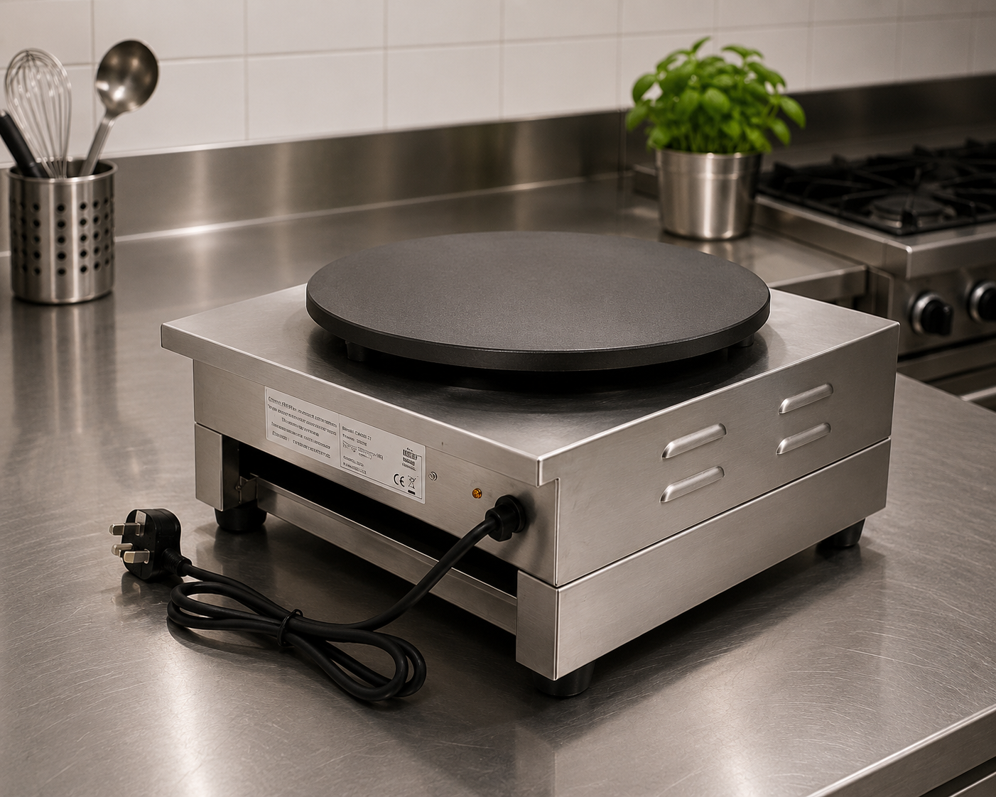 Commercial Electric Crepe Maker – 400mm Single Crepe Plate