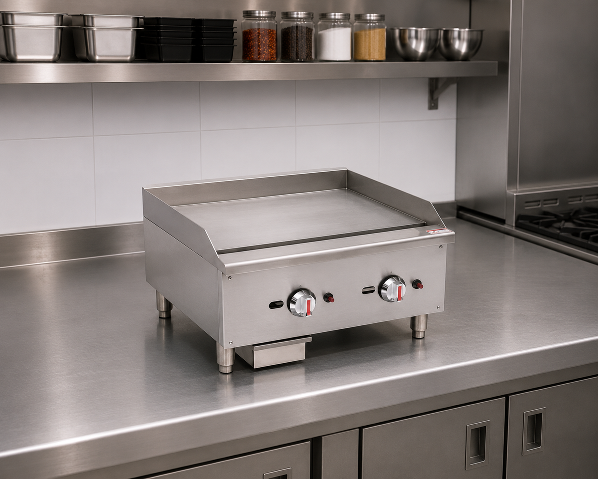 Commercial Gas Countertop Flat Griddle