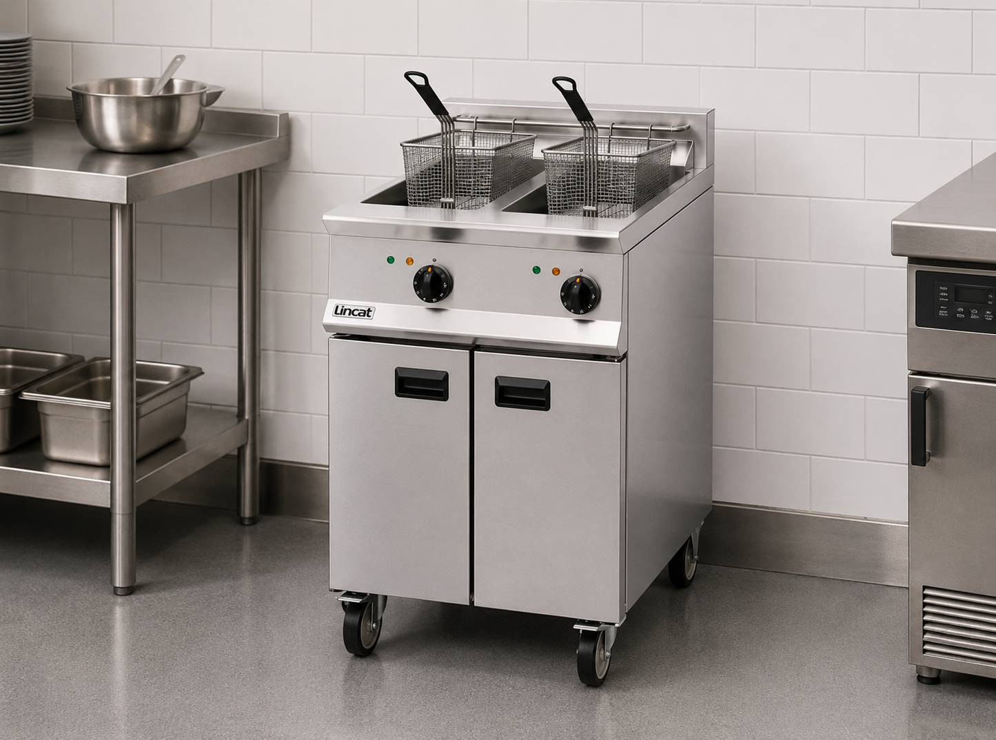 Lincat Opus 800 OE8113 Twin Tank Electric Fryer 600mm – 2 x 15L