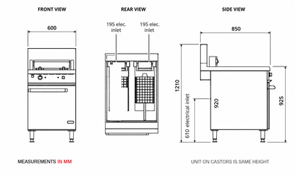 Falcon Chieftain E1848X Twin Pan Electric Fryer 600mm – 2 x 19L