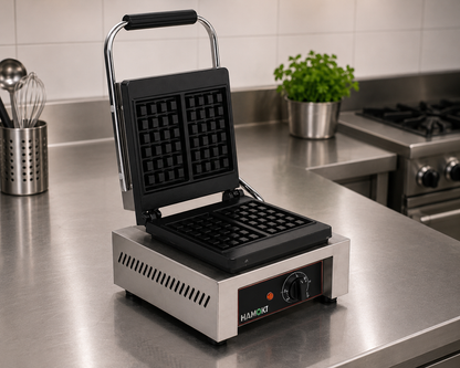 Hamoki Commercial Twin Square Waffle Maker