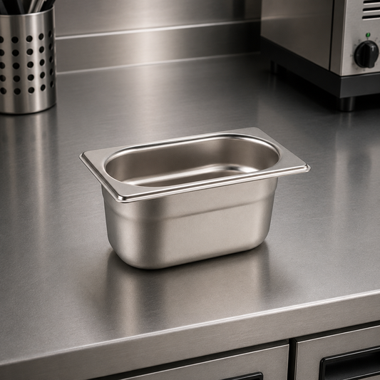 Stainless Steel Gastronorm Pan GN 1/9 (1 box/48 units)