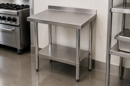Commercial Stainless Steel Prep Table with Backsplash