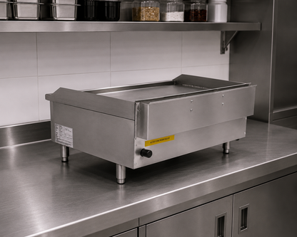 Commercial Gas Countertop Chrome Plated Griddle