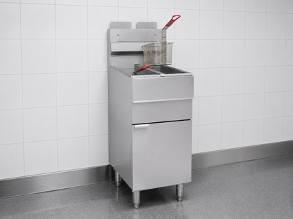 Hamoki GF120T Commercial 4 Burner Twin Tank Gas Fryer with Twin Baskets