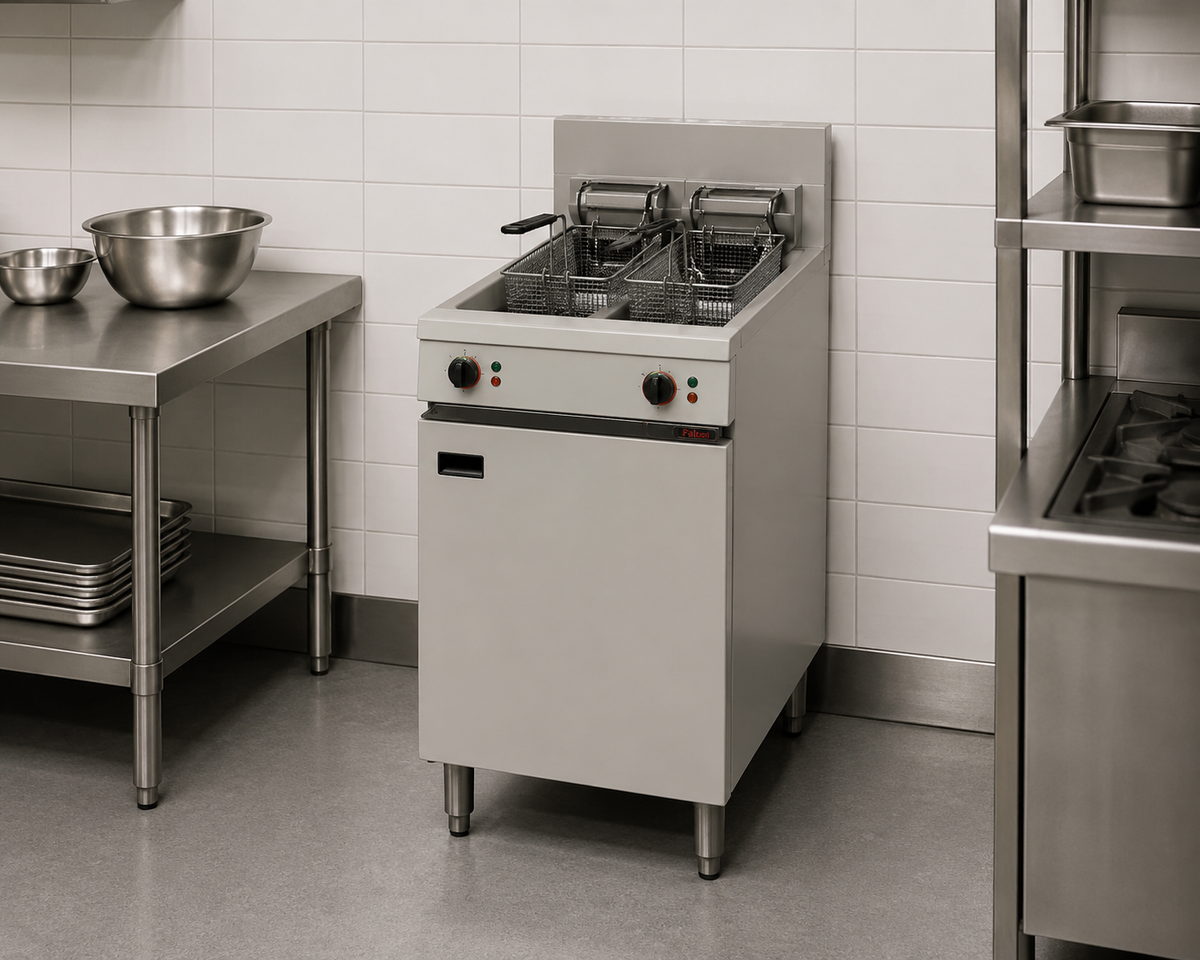 Falcon Chieftain E1848X Twin Pan Electric Fryer 600mm – 2 x 19L