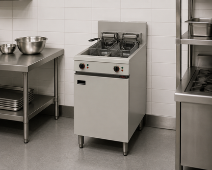 Falcon Chieftain E1848X Twin Pan Electric Fryer 600mm – 2 x 19L