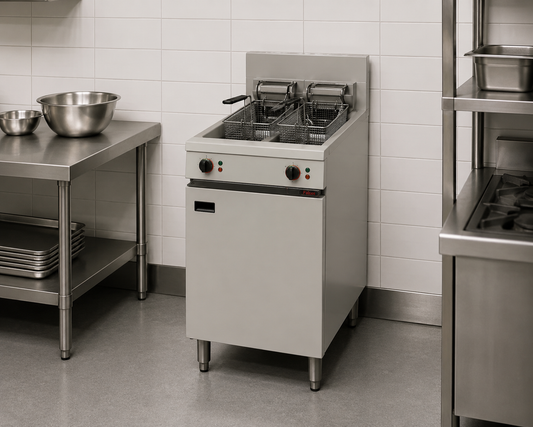 Falcon Chieftain E1848X Twin Pan Electric Fryer 600mm – 2 x 19L