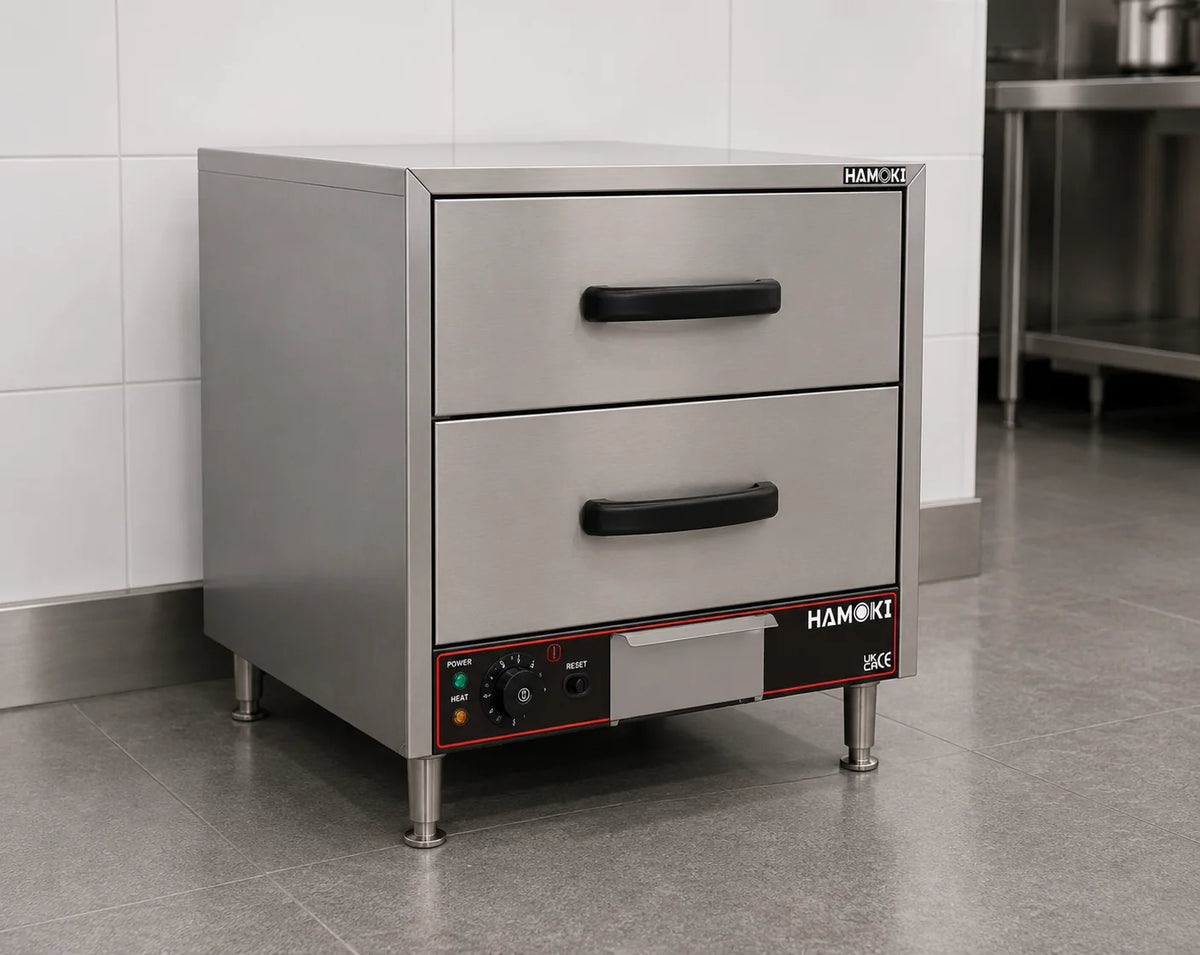 Commercial Wet Heat Food Warmer Drawer with 2 Drawers