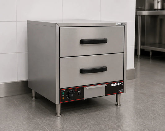 Commercial Wet Heat Food Warmer Drawer with 2 Drawers