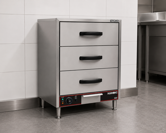 Commercial Wet Heat Food Warmer Drawer with 3 Drawers