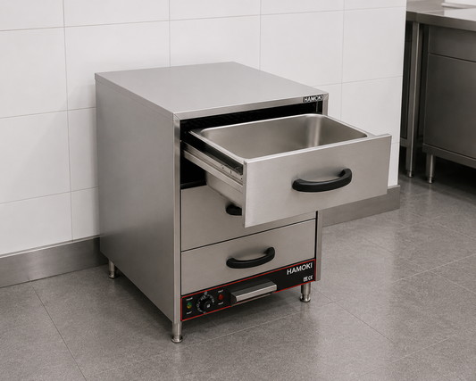 Commercial Wet Heat Food Warmer Drawer with 3 Drawers