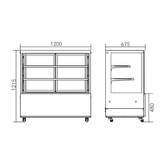 251015 - Commercial Cake Display Fridge & Counters - HA-1200Z