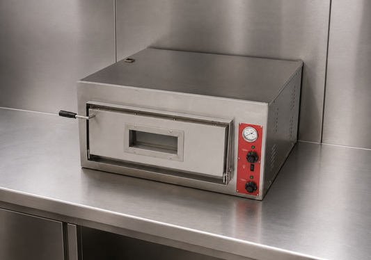 Single 0–500°C Deck Commercial Electric Pizza Oven with Hearthstone