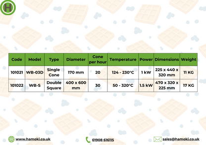 Hamoki Commercial Single Cone Waffle Maker