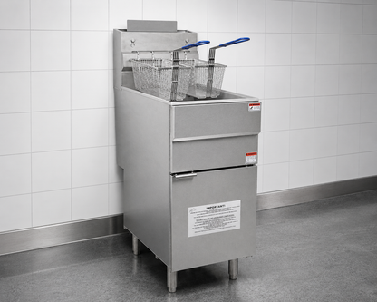 Hamoki GF120 Commercial 4 Burner Gas Fryer with Twin Baskets