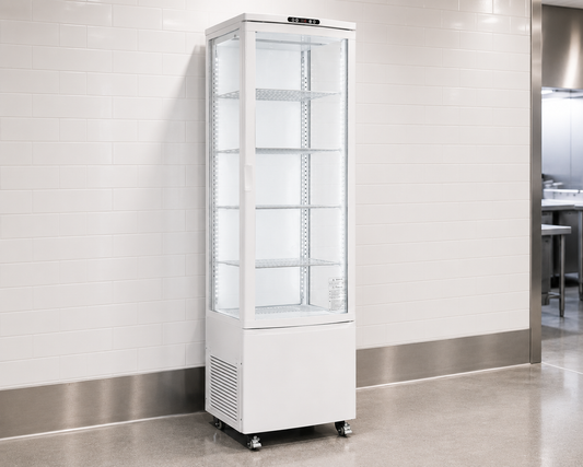 Commercial Four Sided Glass Display Fridge 238L