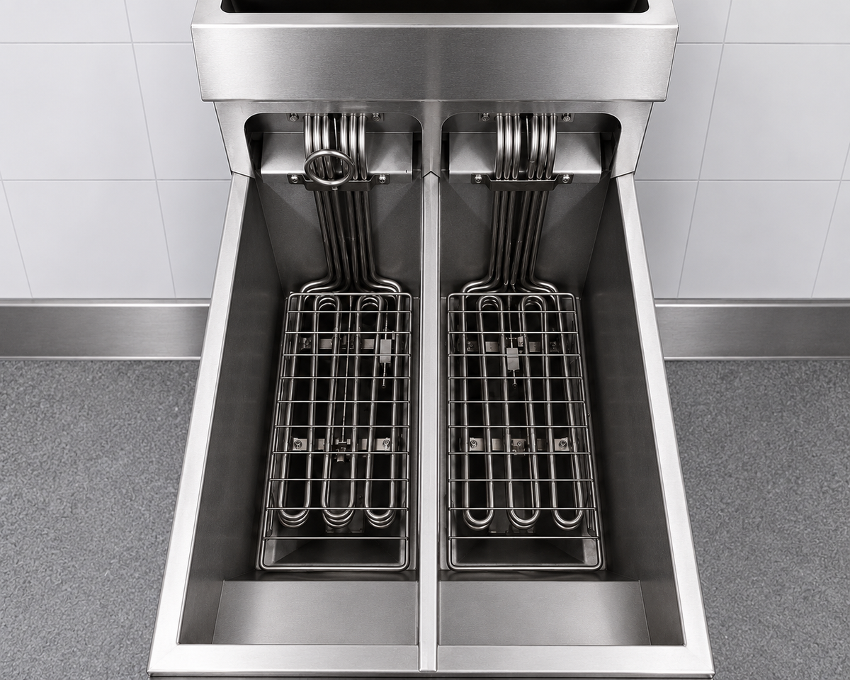 Hamoki Commercial Twin Tank Electric Fryer 20L Single Phase