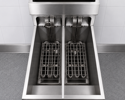 Hamoki Commercial Twin Tank Electric Fryer 20L Single Phase