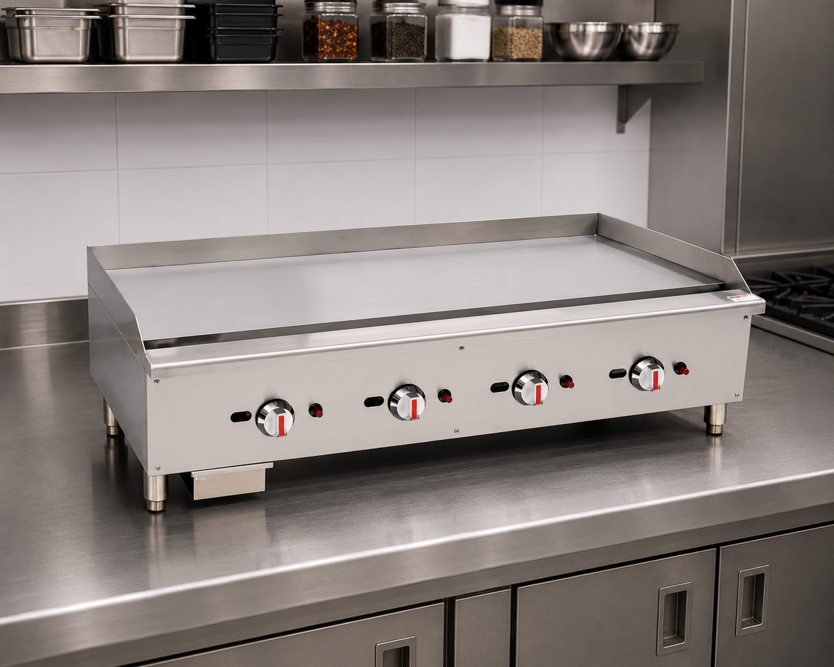 Commercial Gas Countertop Flat Griddle