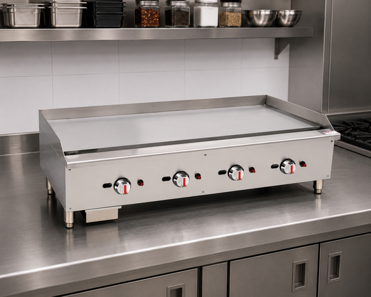 Commercial Gas Countertop Flat Griddle