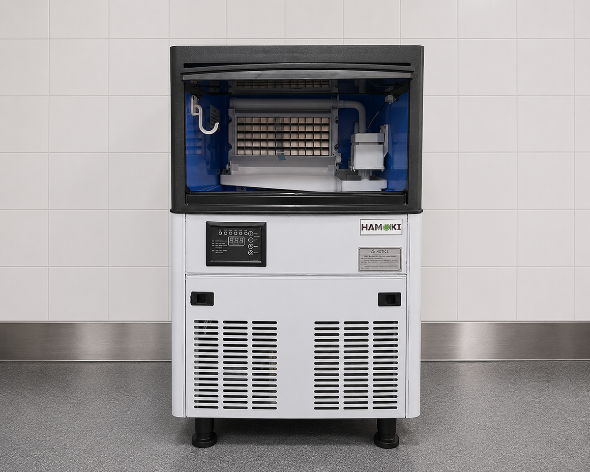 Hamoki Square Under-counter Commercial Cube Ice Machine with Digital Controls