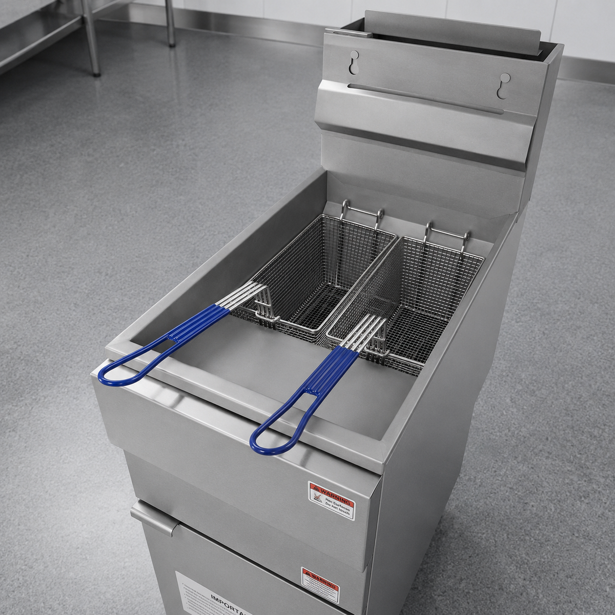Hamoki GF120 Commercial 4 Burner Gas Fryer with Twin Baskets