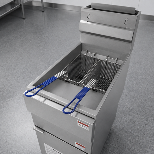 Hamoki GF120 Commercial 4 Burner Gas Fryer with Twin Baskets