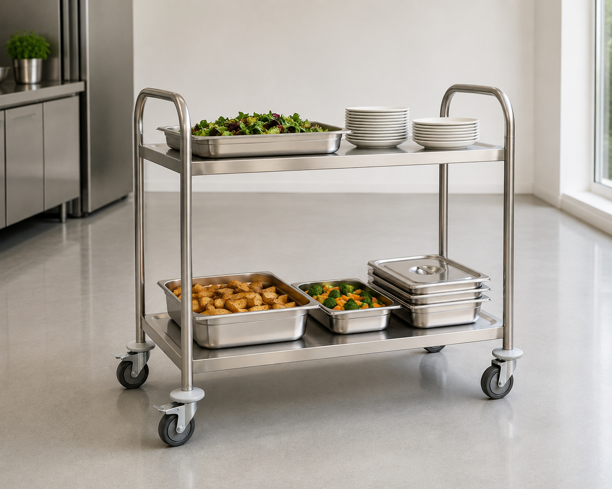 Hamoki Service Trolley With Round Tube
