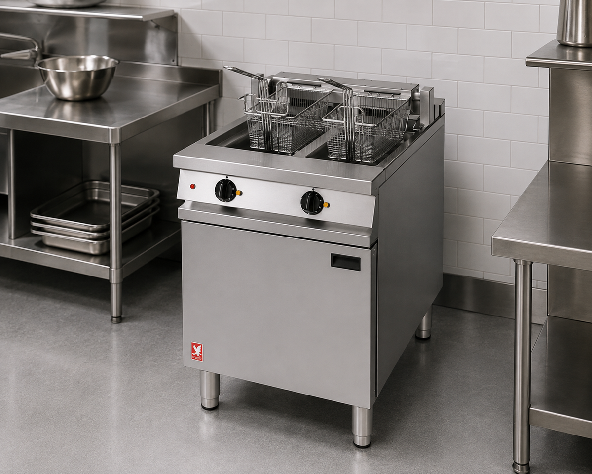 Falcon E3865 Twin Pan Electric Fryer 600mm – 2 x 20L