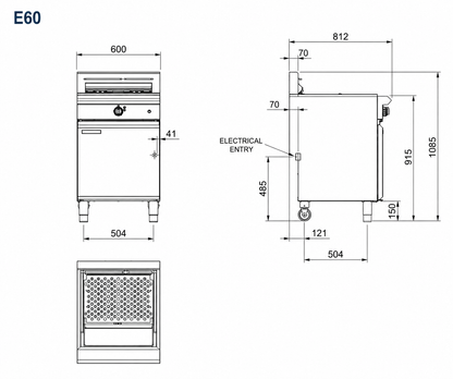 Blue Seal Single Pan Electric Fryer 600mm