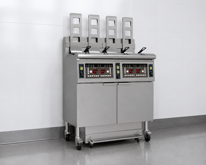 Commercial Electric Auto-Lift Open Fryer 4 × 13 Litre with Oil Filtration