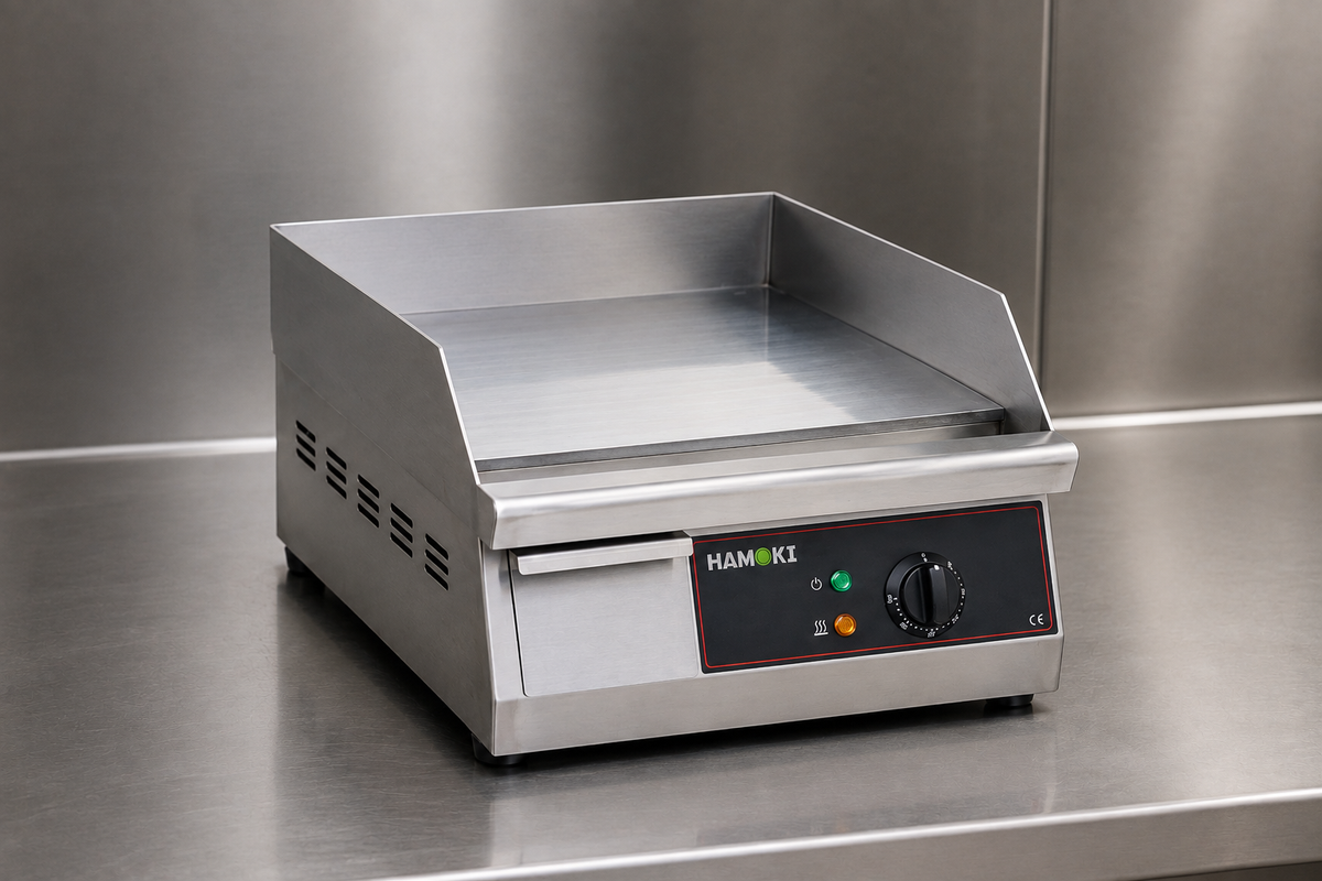Commercial Electric Countertop Chrome Plated Flat Griddle