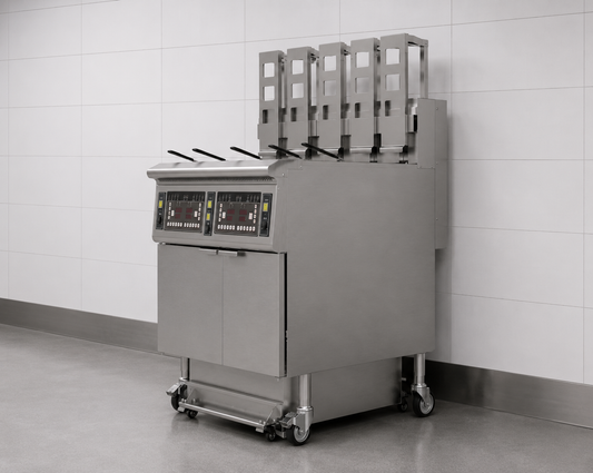 Commercial Electric Auto-Lift Open Fryer 4 × 13 Litre with Oil Filtration